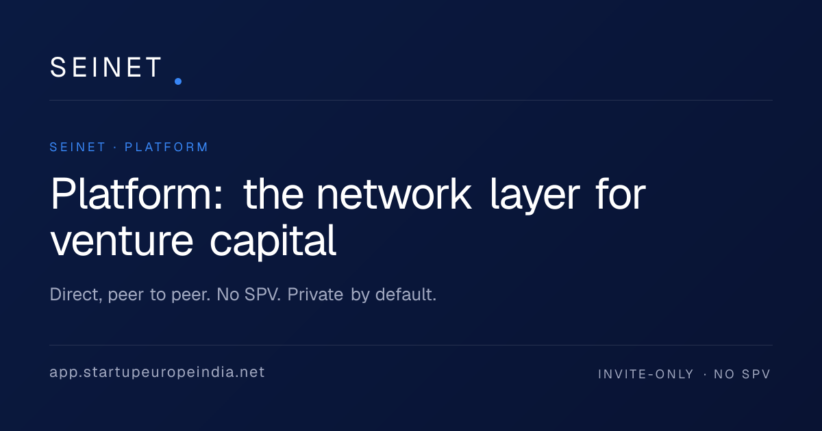 Platform: the network layer for venture capital | SEINET